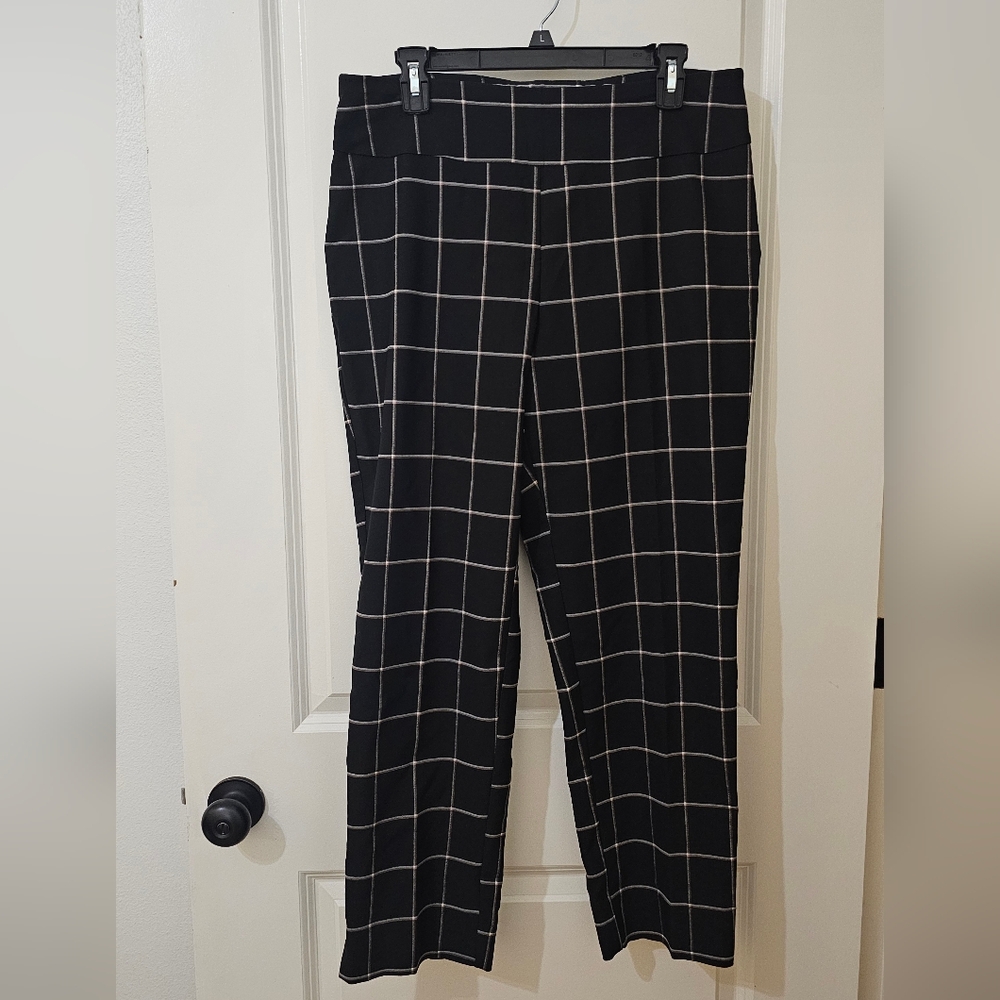 Black and White Checkered Women's Pants